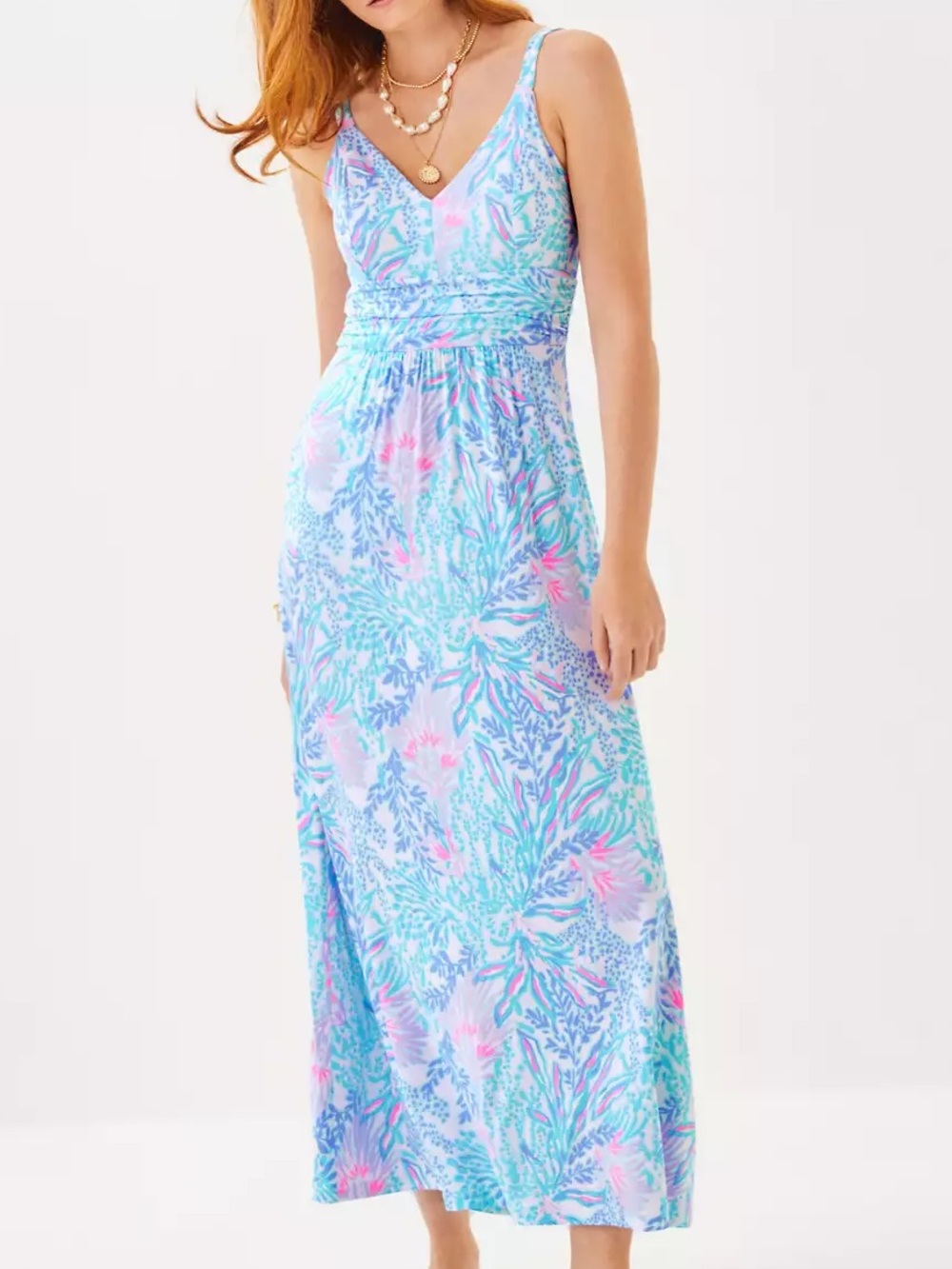 NWOT Lilly Pulitzer Blake Maxi Dress Sleeveless Women’s 8 Via Del Mar